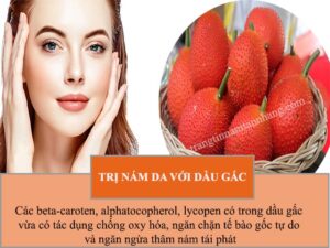 Cách trị nám da mặt bằng dầu gấc