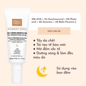 Kem đêm làm sáng da, mờ sắc tố MartiDerm Pigment Zero DSP Renovation Cream